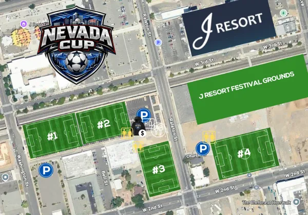 Field map — J Resort Downtown Soccer Fields, Reno